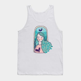 Cat and bird lover Tank Top